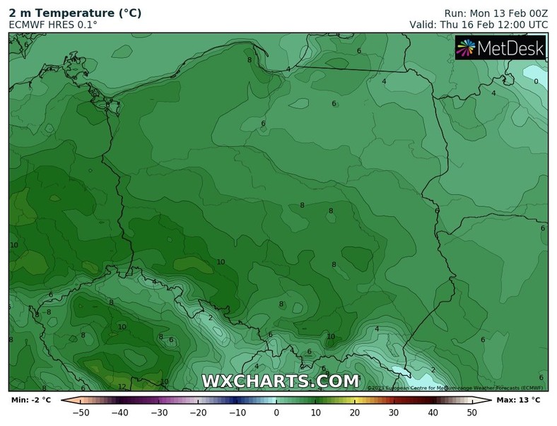 W okolicach czwartku słupki rtęci pokażą ponad 10 st. C!