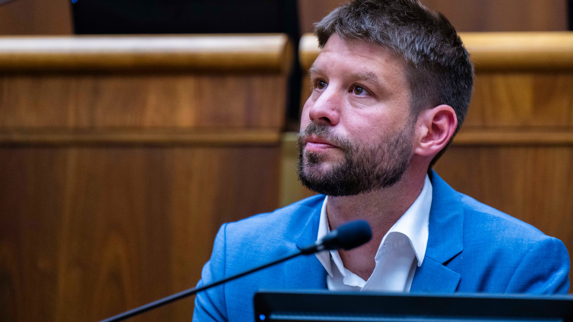 Predseda Progresívneho Slovenska (PS) Michal Šimečka.