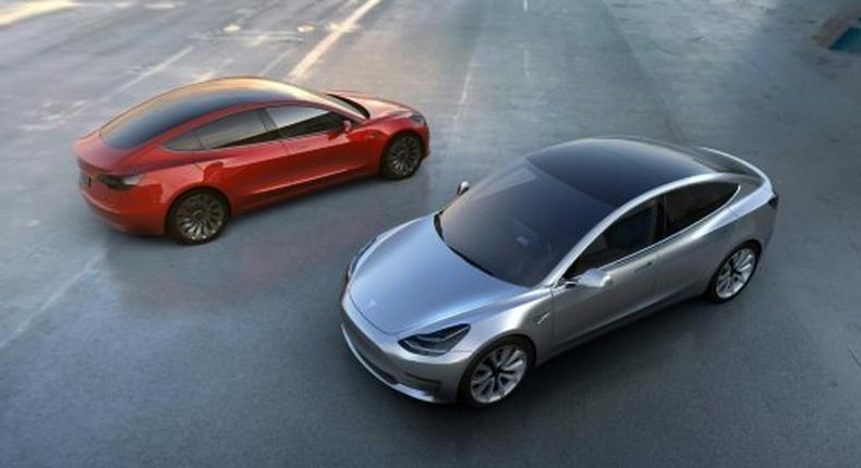 Tesla's upcoming Model 3 (pictured) is priced at a moderate $35,000 in the US, far below the price of its initial Models S and X vehicles