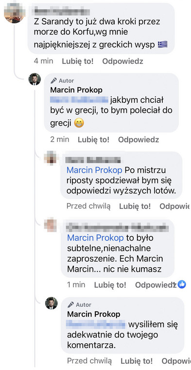 Marcin Prokop wdał się w dyskusję z fanami