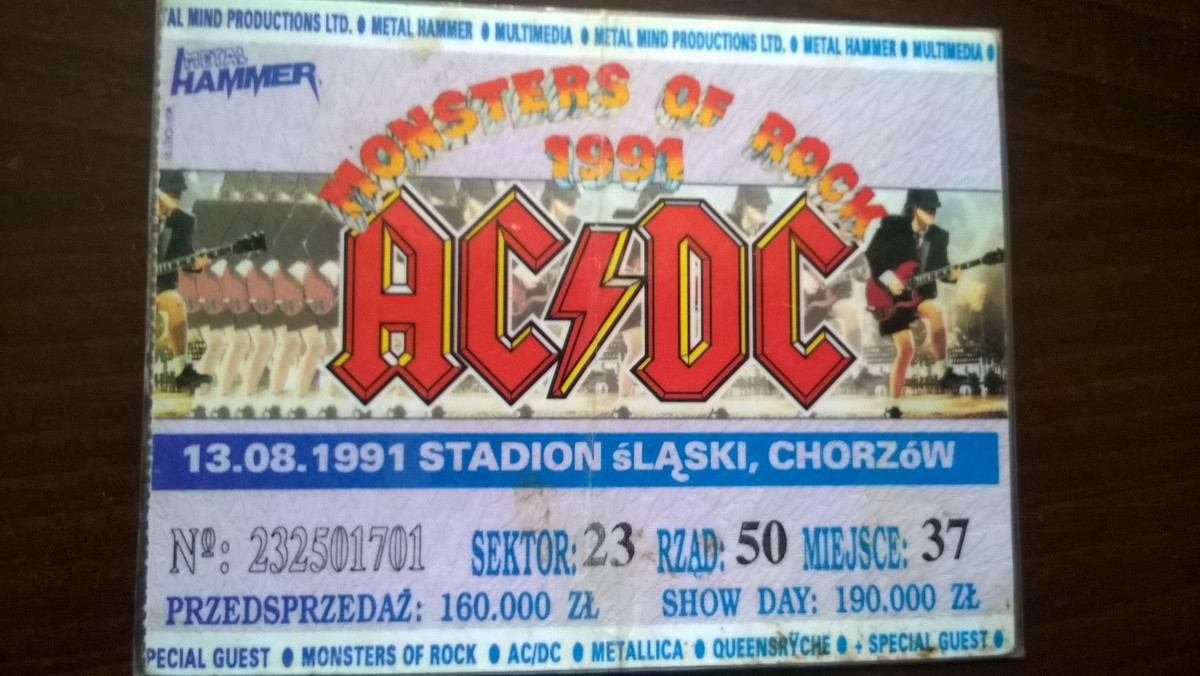 Metallica, AC/DC, do tego mniej znany Queensrÿche. Dziś przyzwyczajeni jesteśmy do stadionowych koncertów wielkich gwiazd, ale wtedy, 13 sierpnia 1991 roku, była to dla nas nowość. Kto by pomyślał, że mija już ćwierć wieku od jedynego polskiego "Monsters of Rock"? To było jednak coś więcej niż tylko koncert - to było prawdziwe przeżycie pokoleniowe.