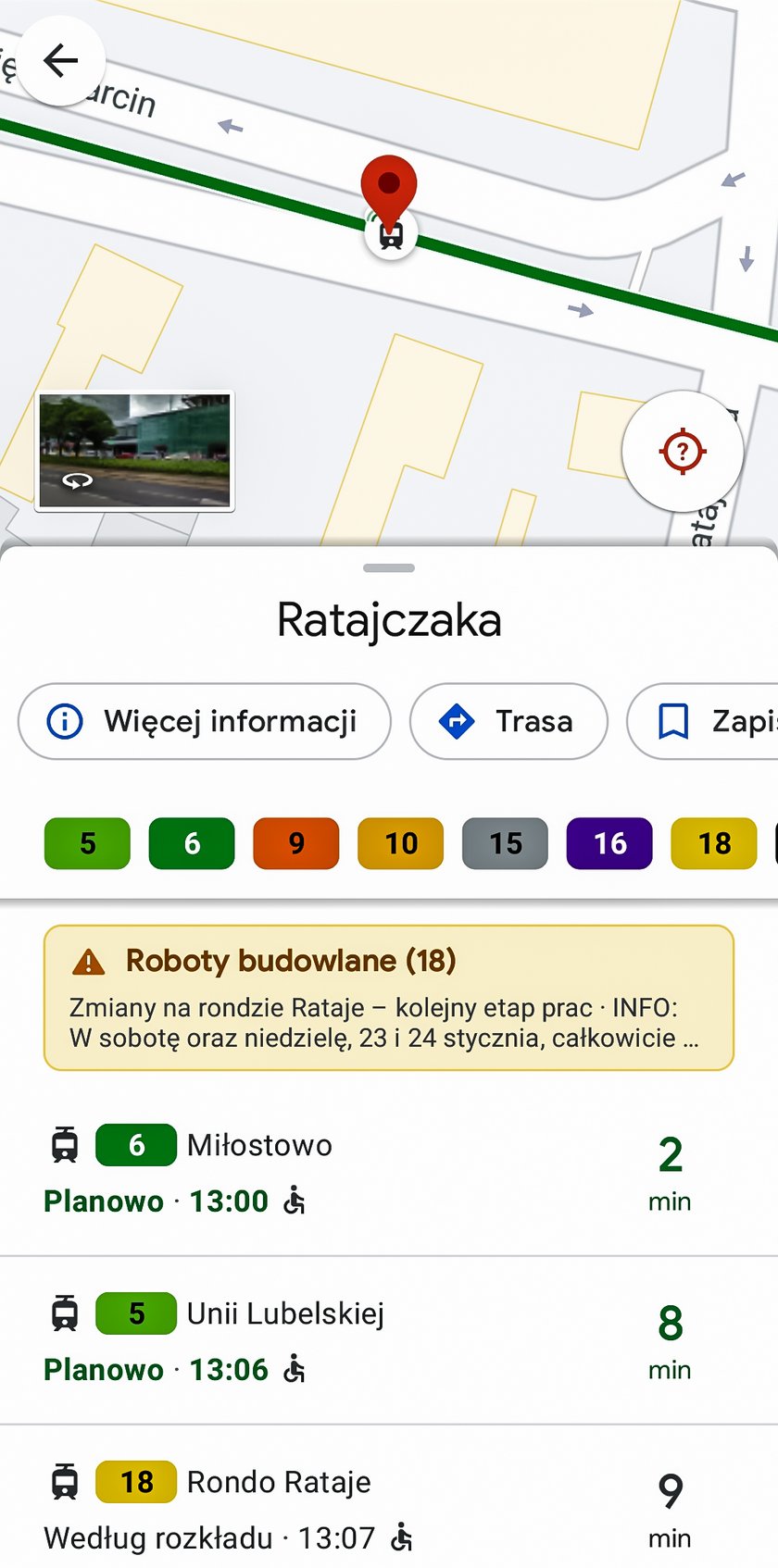 Można sprawdzić dokładne położenie tramwaju