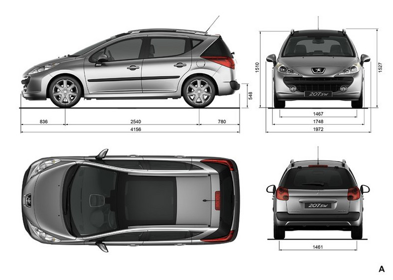 Peugeot 207 SW: małe kombi dopełnia gamę (wymiary, dane techniczne, fotogaleria)