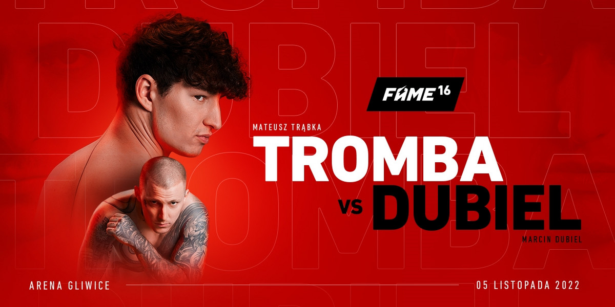  Bohaterowie walki wieczoru kolejnej gali FAME MMA — zmierzą się w niej Marcin Dubiel i Mateusz ‘’Tromba" Trąbka.