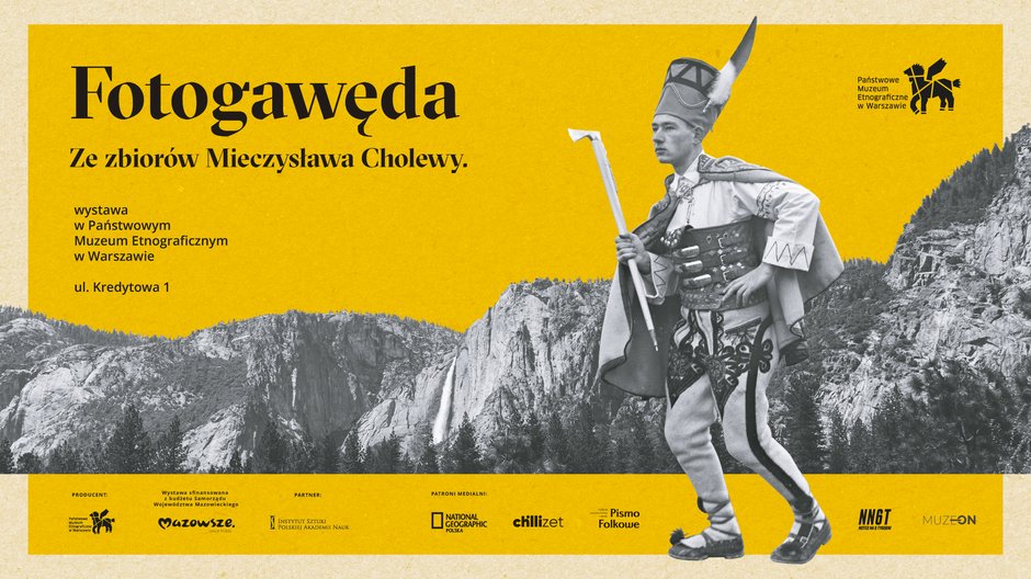 "Fotogawęda. Ze zbiorów Mieczysława Cholewy" w Muzeum Etnograficznym w Warszawie (plakat)