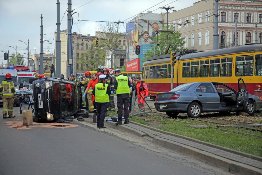 Wypadek na Kościuszki w Łodzi