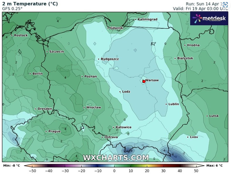 W nocy z czwartku na piątek pojawią się przymrozki w centralnym pasie kraju