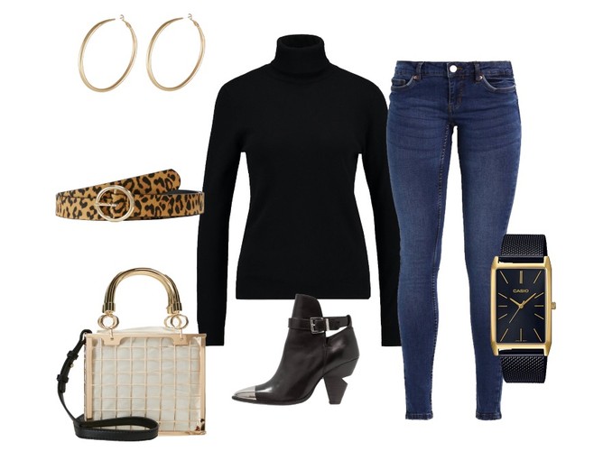 STYLIZACJE z czarnym golfem