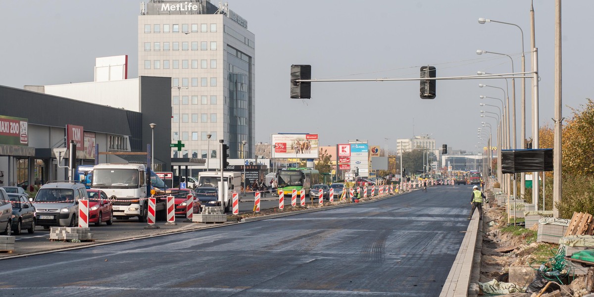 Remont na Alejach Solidarności.