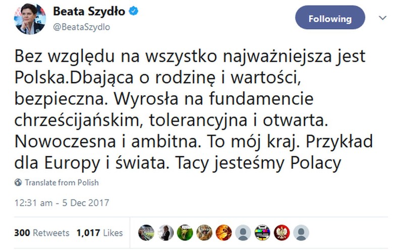 Wpis premier Beaty Szydło