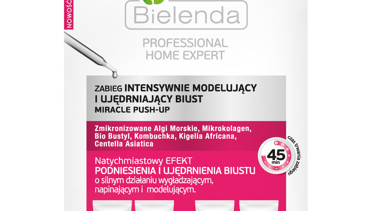 5-etapowy zabieg modelujący biust to zestaw preparatów, których receptura opiera się na formułach stosowanych w gabinetach kosmetycznych.