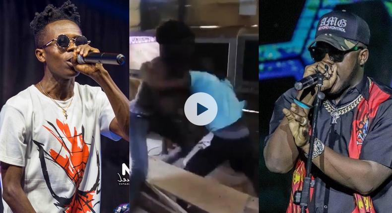 fans fight over Strongman and Medikal