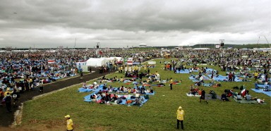 GERMANY-POPE-WYD-MARIENFELD-PILGRIMS