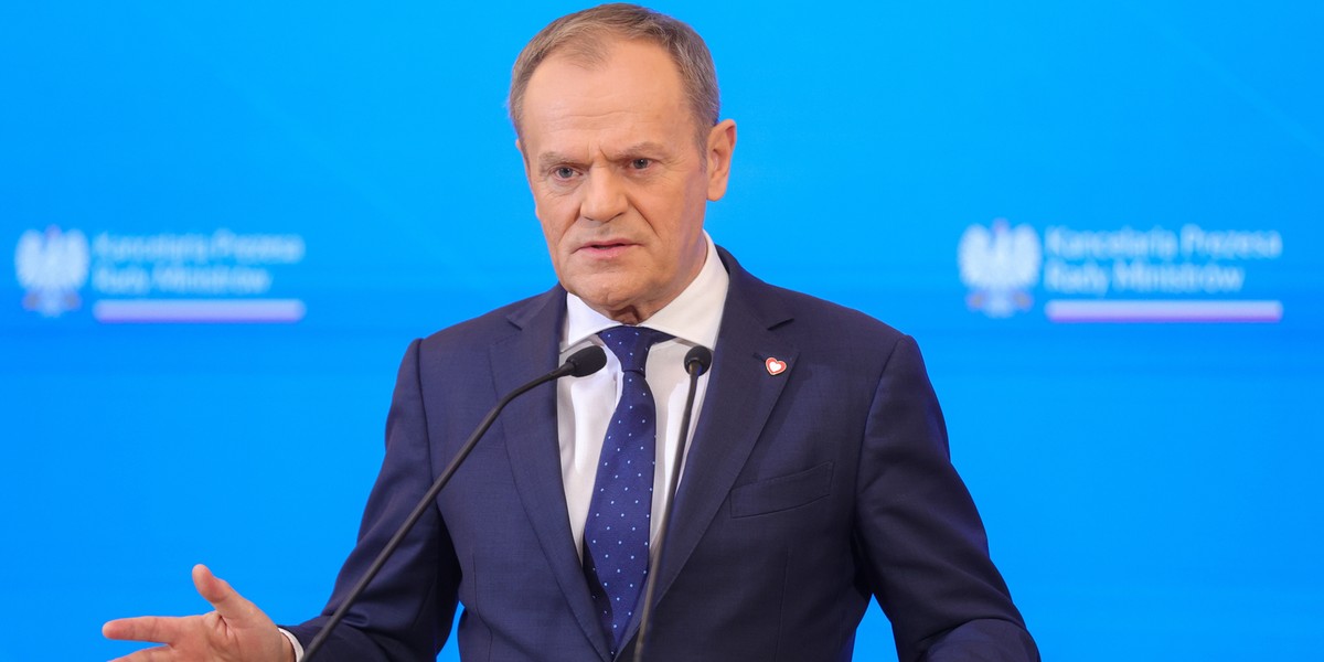 Donald Tusk na konferencji prasowej 30 stycznia