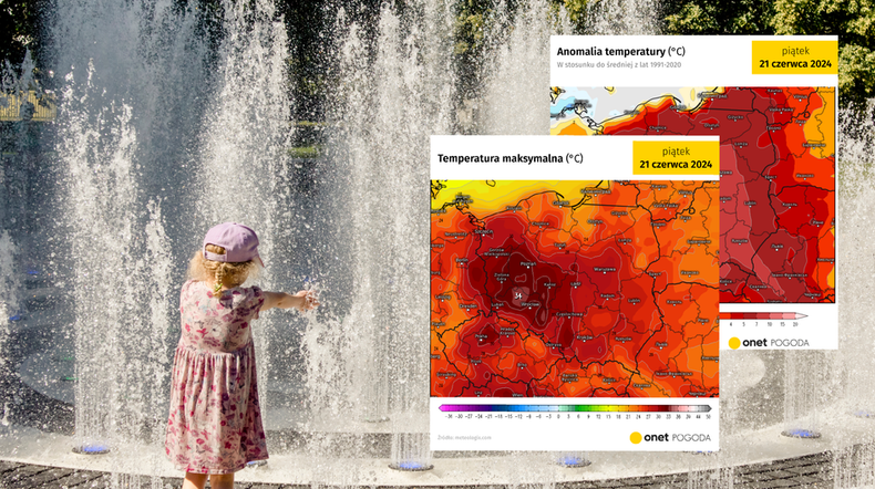 Uderzenie skwaru jest przesądzone. Wiemy, kiedy temperatura osiągnie apogeum (screen: meteologix.com)