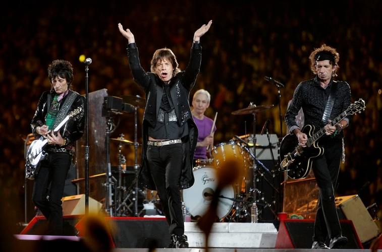 The Rolling Stones podczas występu na Super Bowl w Detroit w 2006 roku