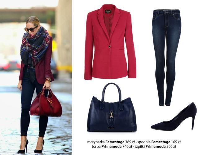 Jesienne STYLIZACJE z ubraniami w kolorze marsala