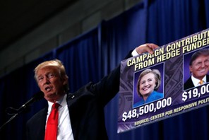 Republican U.S. presidential nominee Donald Trump attends a campaign rally at Blair County Conventio