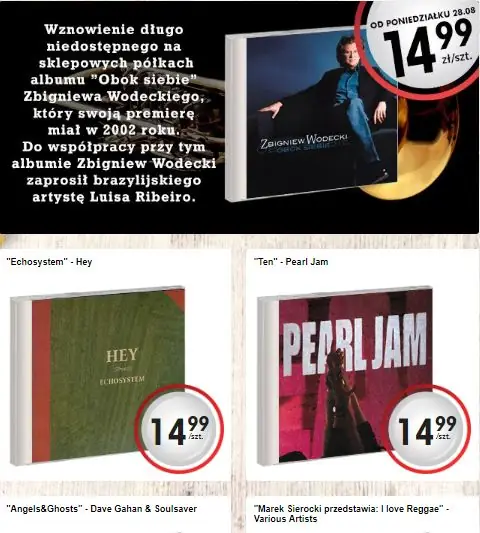 Płyty w Biedronce za 14,99