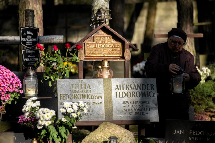 Cmentarz leśny w Laskach