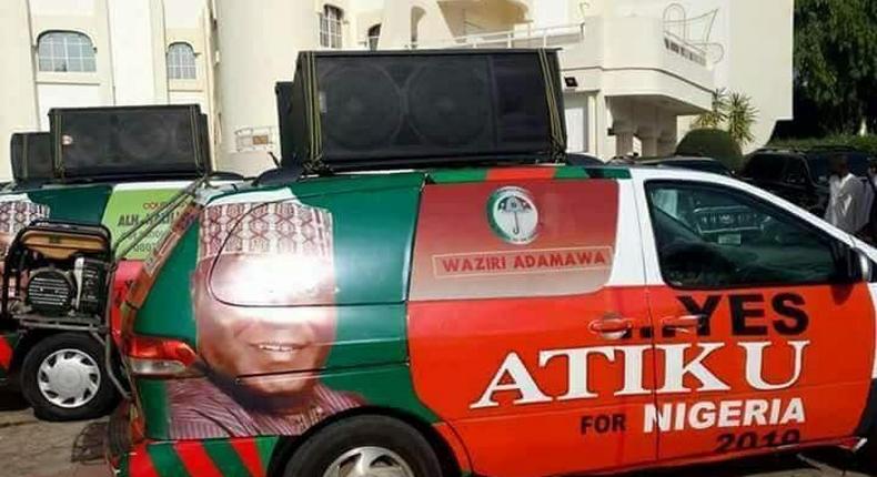 Atiku campaign vehicles 