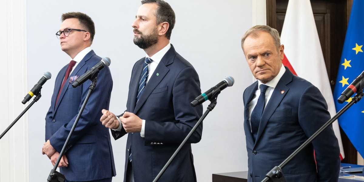 Szymon Hołownia, Władysław Kosiniak-Kamysz i Donald Tusk