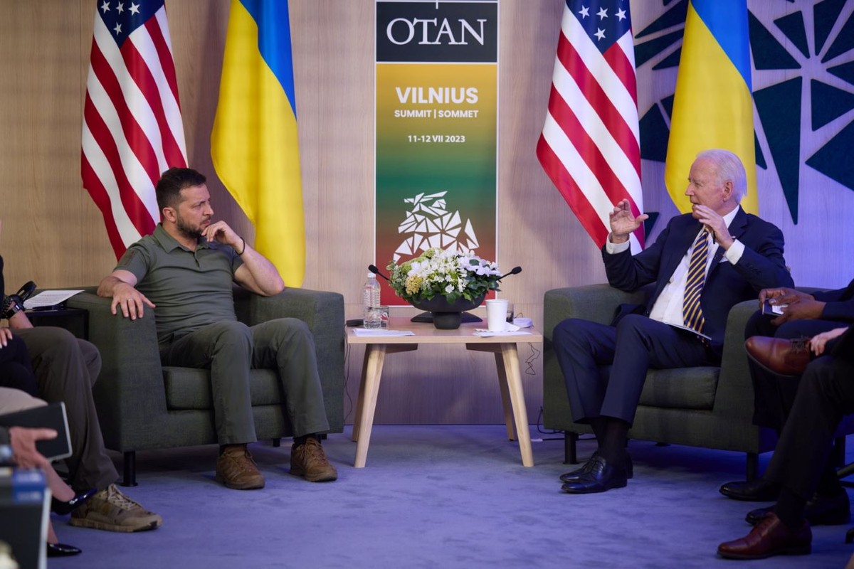 Wołodymyr Zełenski i Joe Biden
