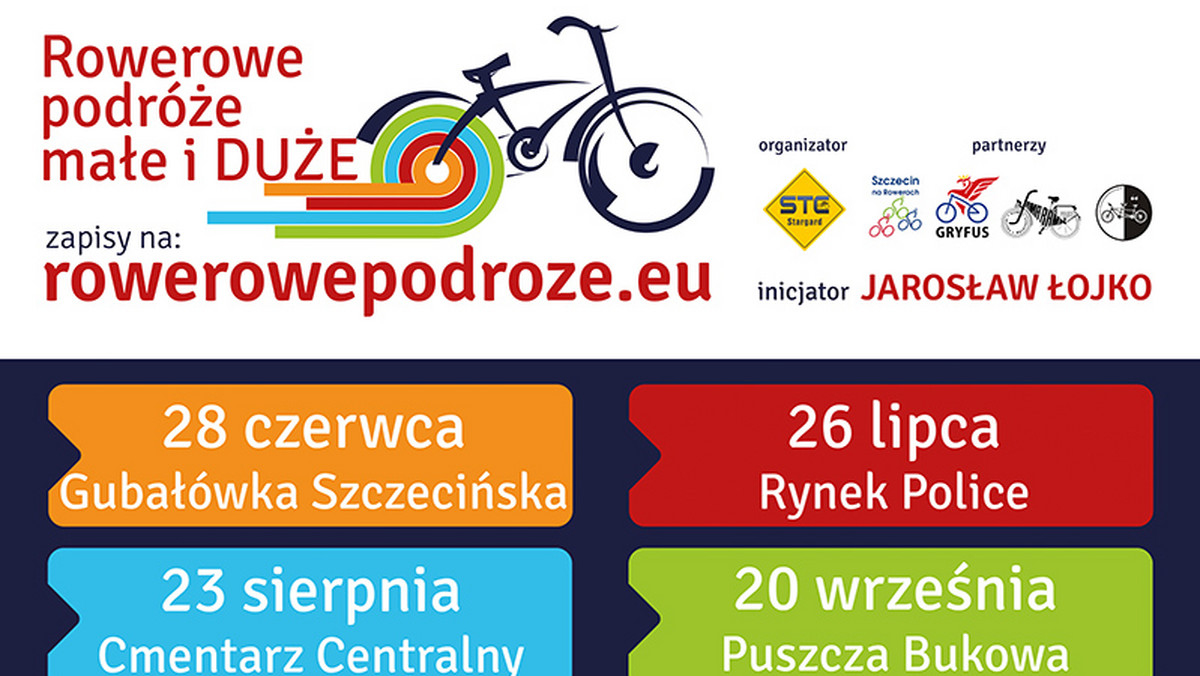 Cztery różne trasy, cztery historie, cztery rodzinne spotkania, taki scenariusz przygotowali organizatorzy akcji "Rowerowe podróże małe i DUŻE" mieszkańcom Szczecina i Polic na najbliższe cztery miesiące.