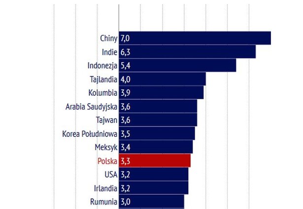 Prognozy PKB na 2015 r. Polska jest w czołówce