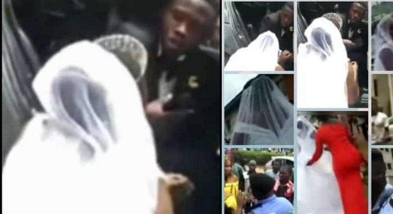 Angry groom cancels wedding on the way to the venue, bride rolls on the floor with her white gown (video)