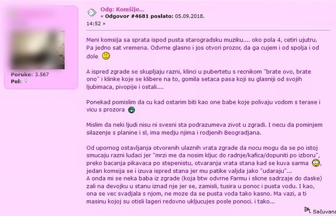 Ne smemo zaboraviti ni buku - koja je često i glavni izvor svađa