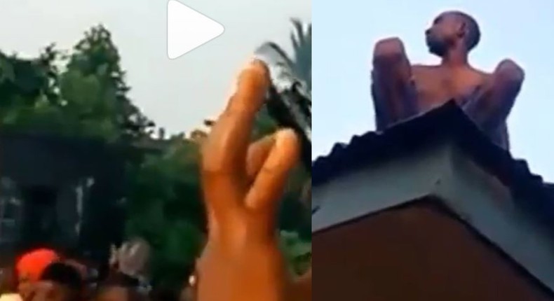 Alleged wizard returning from spiritual meeting crash-lands on somebody’s rooftop