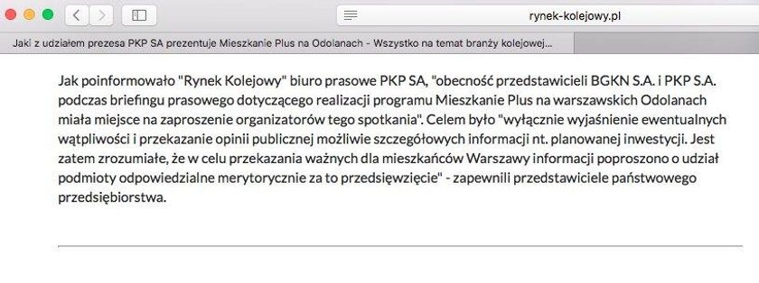 Kandydat PSL zagiął parol na prezesa PKP przez konferencję Jakiego