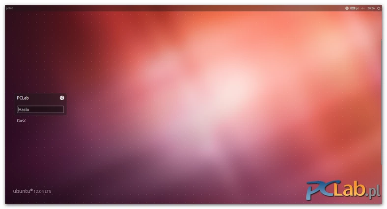 Ekran logowania Ubuntu 12.04 (kliknij, żeby powiększyć)