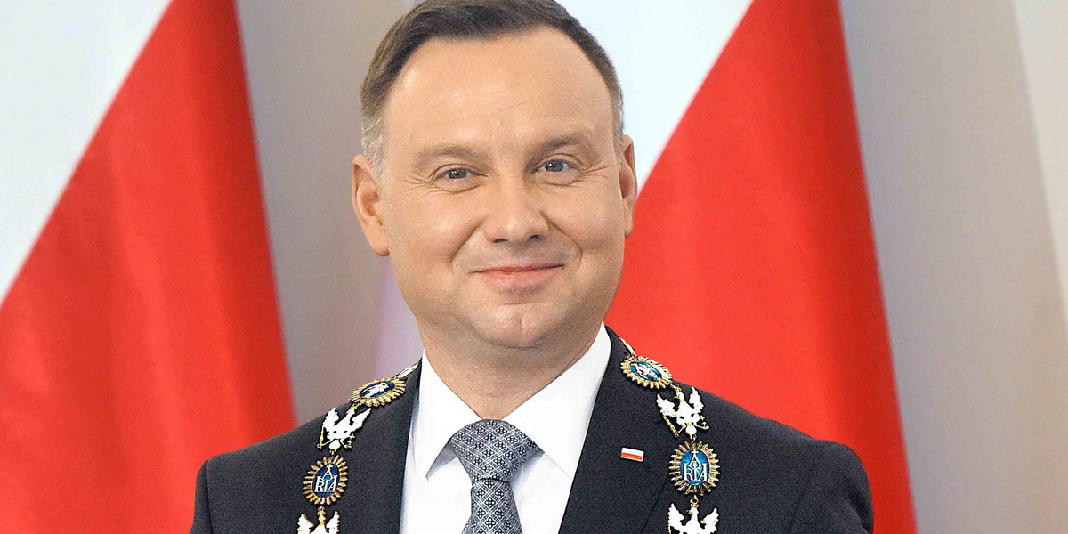 Andrzej Duda w klejnocie Rzeczypospolitej (fotomontaż)