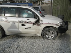 TYLKO W DZIENNIK.PL: Tak wygląda toyota po zamachu na kolumnę BOR. ZDJĘCIA