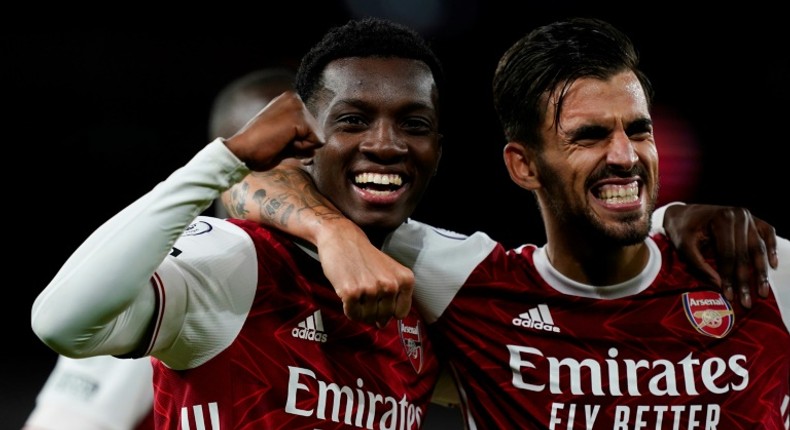 Eddie Nketiah's(left)late goal earned Arsenal a 2-1 win over West Ham