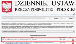 Wyrok TK z 3 grudnia opublikowany w Dzienniku Ustaw