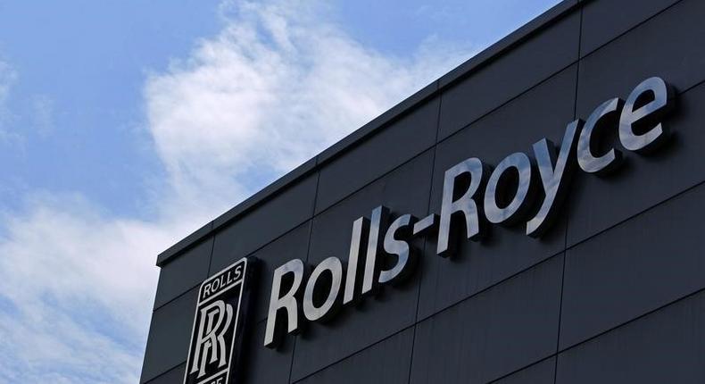 The logo and sign of Rolls-Royce is seen at its Seletar campus in Singapore September 12, 2012. REUTERS/Tim Chong