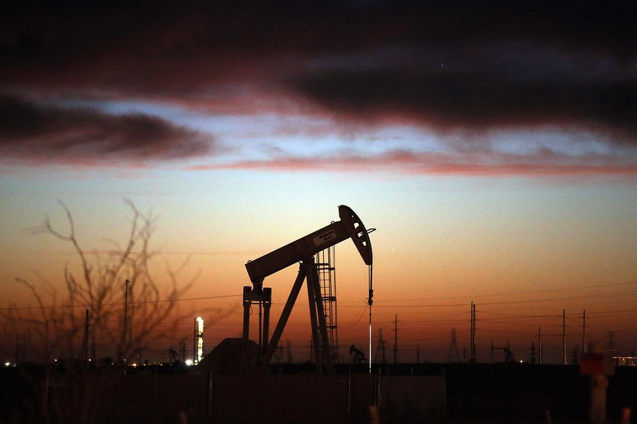 A fracking rig in Texas.