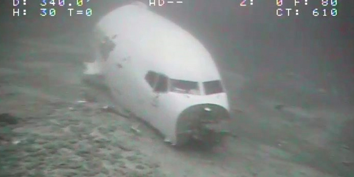 Boeing rozbił się w oceanie.