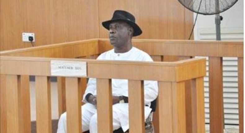 Former Niger Delta minister, Godsday Orubebe at the Code of Conduct Tribunal hearing.