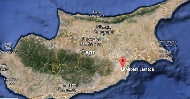 Cypr, Larnaka, źródło: Google Maps