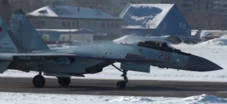 Rosyjskie myśliwce Su-35S na Białorusi