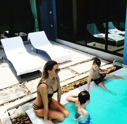 Małgorzata Rozenek z dziećmi na wakacjach