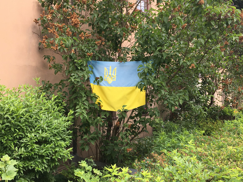 W większości wileńskich podwórek są ukraińskie flagi, bo nikt tak nie wspiera Ukrainy jak Litwini