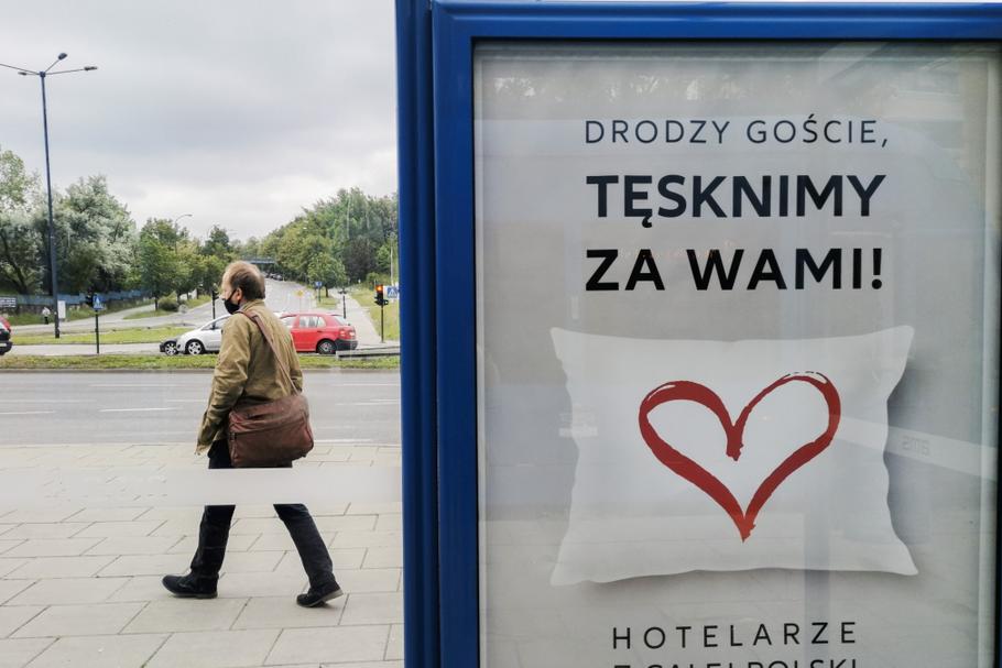 Plakat Izby Gospodarczej Hotelarstwa Polskiego, Kraków, 29.05.2020