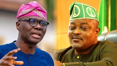 Governor Babajide Sanwo-Olu of Lagos State and the Lagos State House of Assembly Speaker, Mudashiru Obasa. [PG]