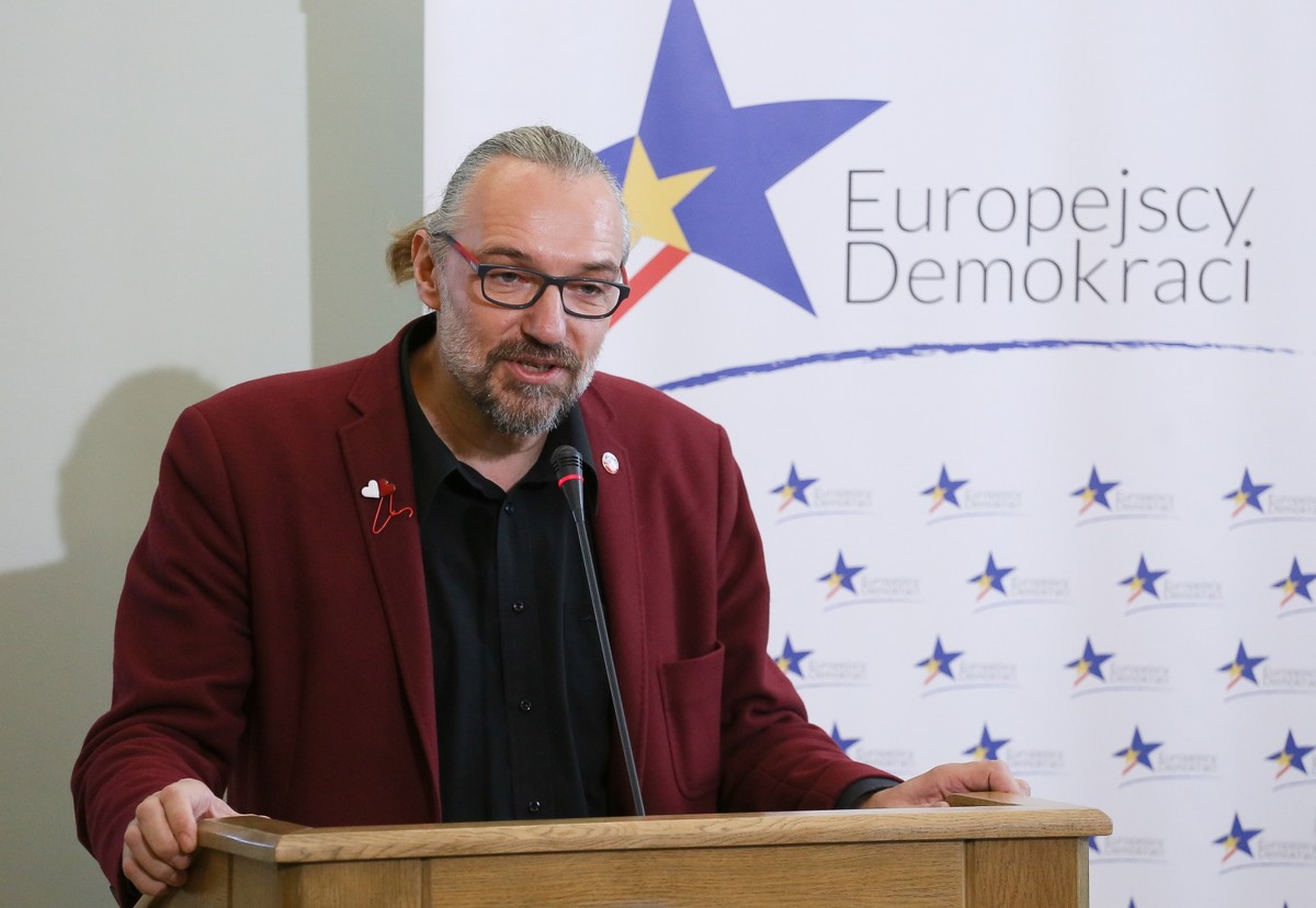 Lider KOD Mateusz Kijowski, PAP/Paweł Supernak