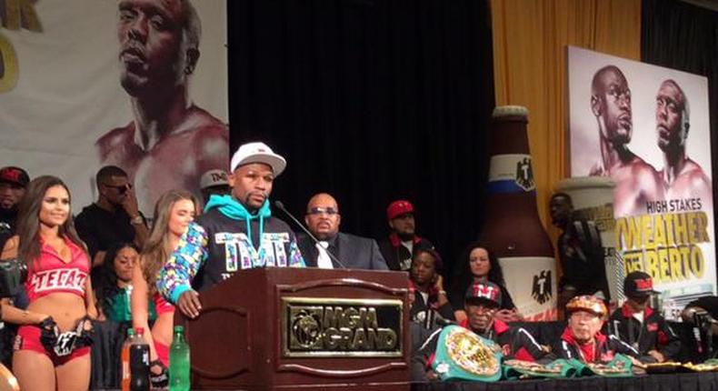Mayweather post press conference